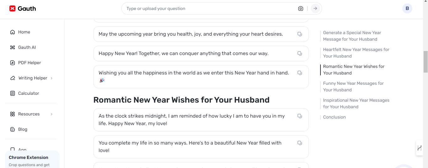 Crafting the Perfect New Year Message for Husband with Gauth: Personalized Captions for Instagram